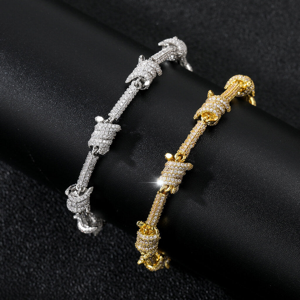 Hip Hop Zircon Wire Chain Bracelet