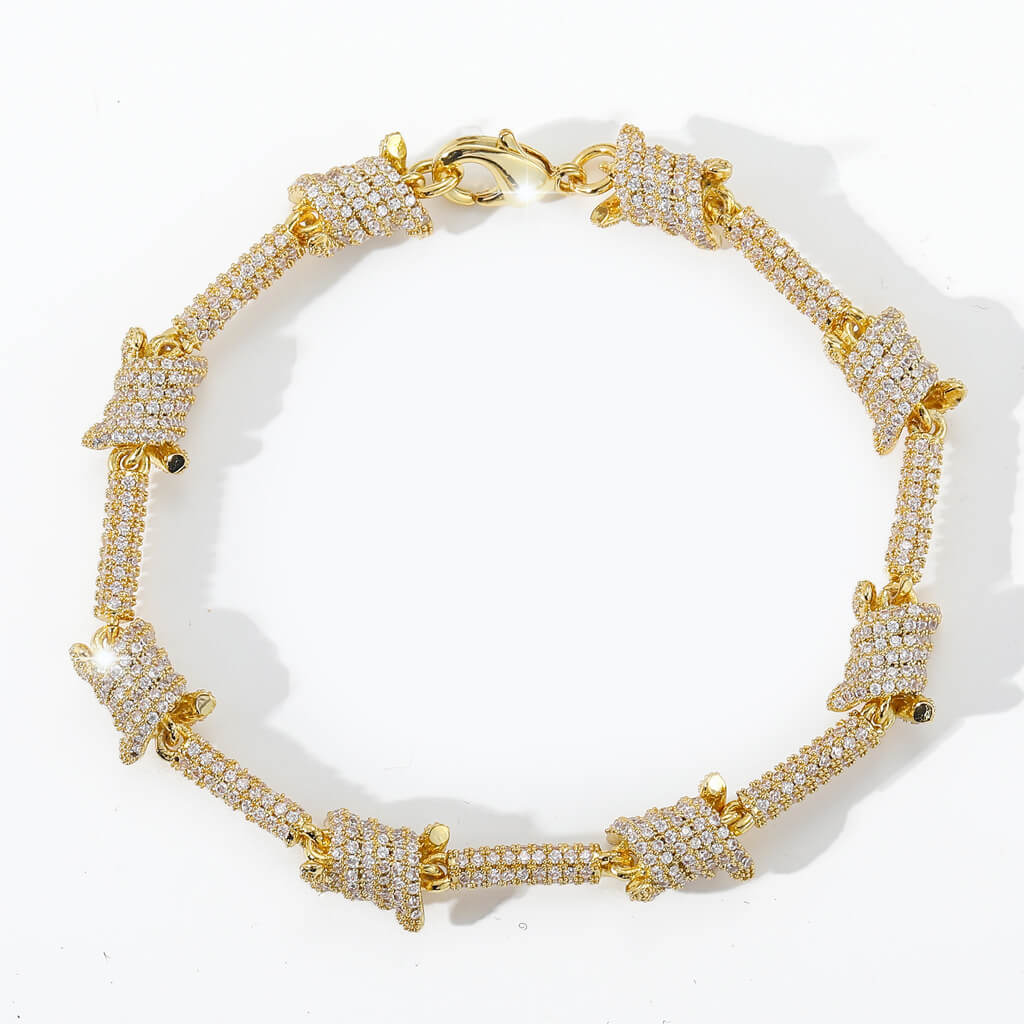 Hip Hop Zircon Wire Chain Bracelet