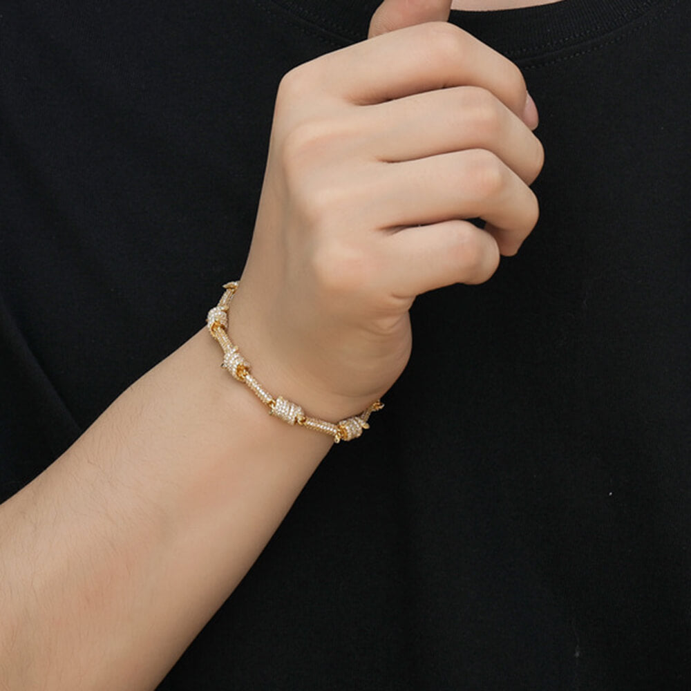 Hip Hop Zircon Wire Chain Bracelet