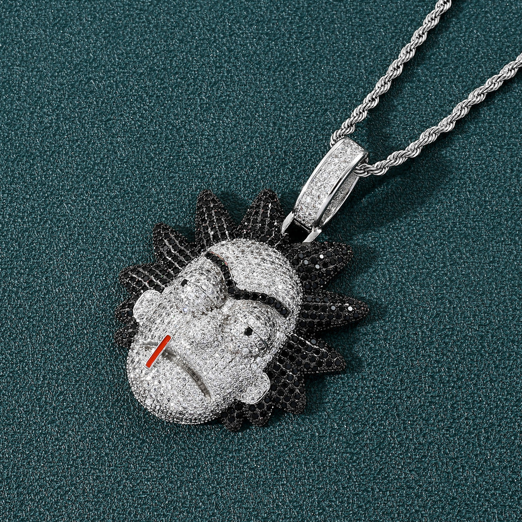 Iced Evil Rick Blooding Nose Zircon Pendant
