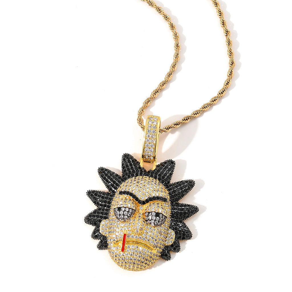 Iced Evil Rick Blooding Nose Zircon Pendant