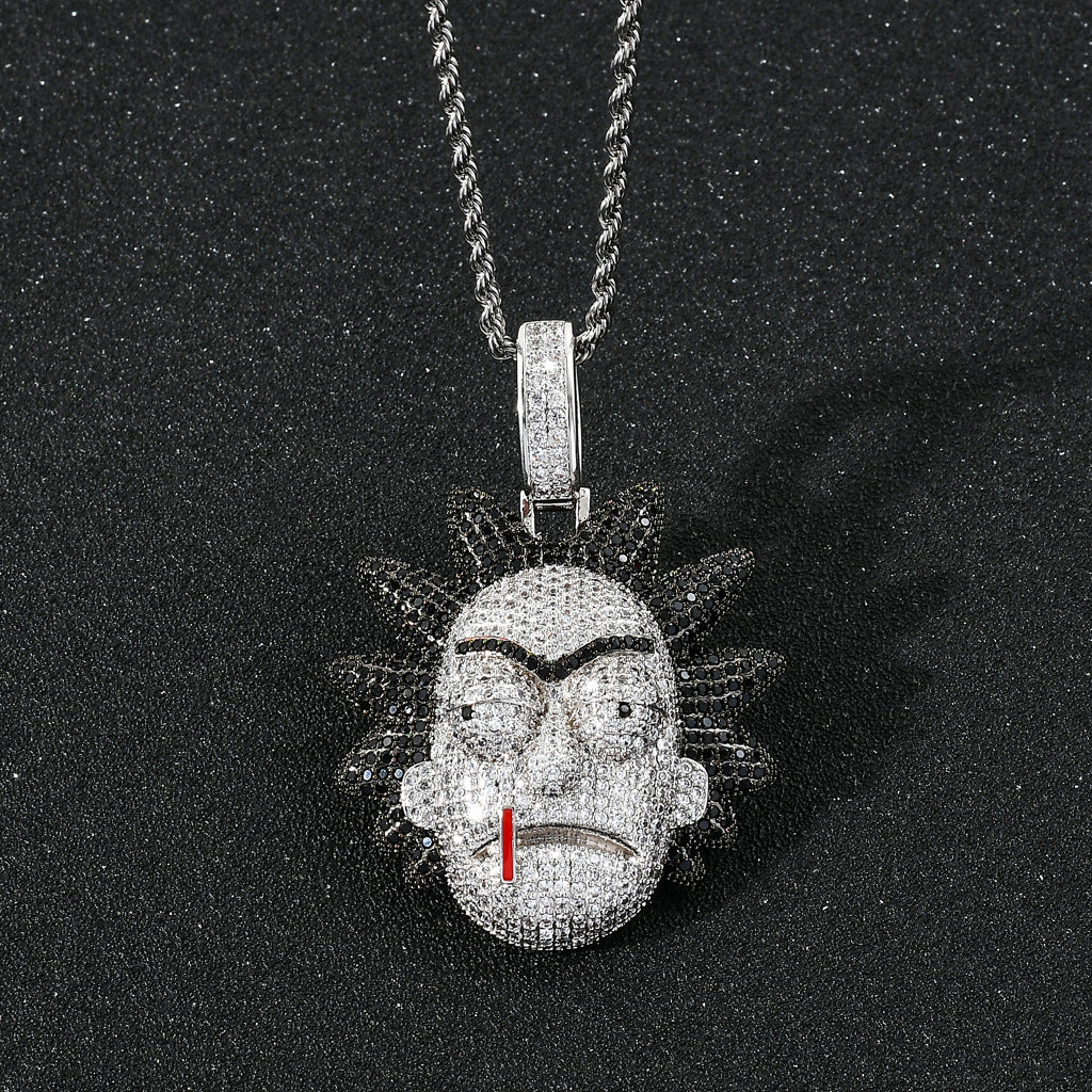Iced Evil Rick Blooding Nose Zircon Pendant