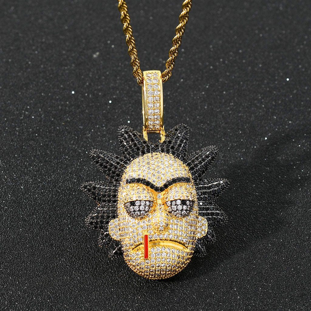 Iced Evil Rick Blooding Nose Zircon Pendant