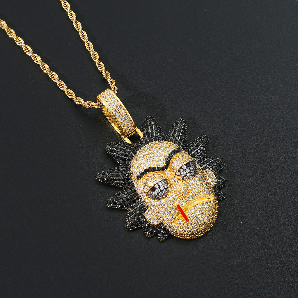 Iced Evil Rick Blooding Nose Zircon Pendant