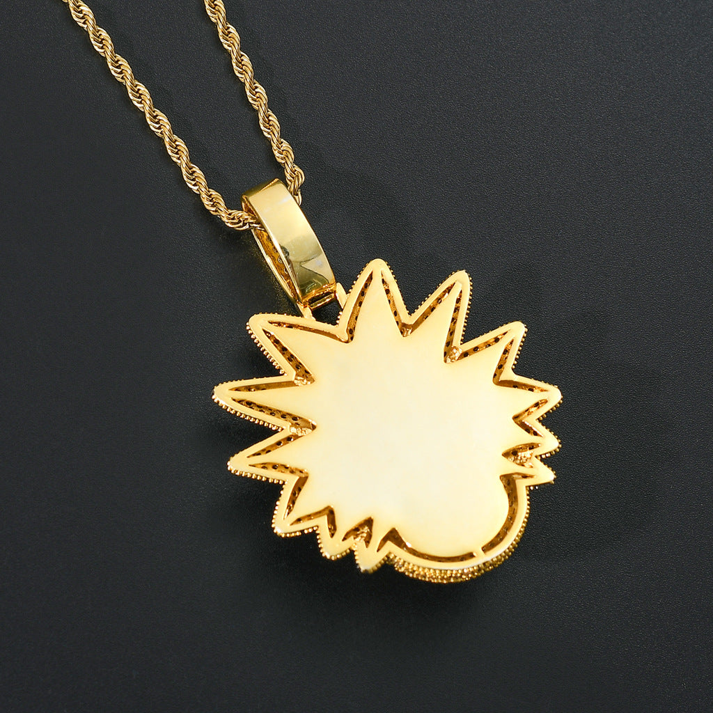 Iced Evil Rick Blooding Nose Zircon Pendant