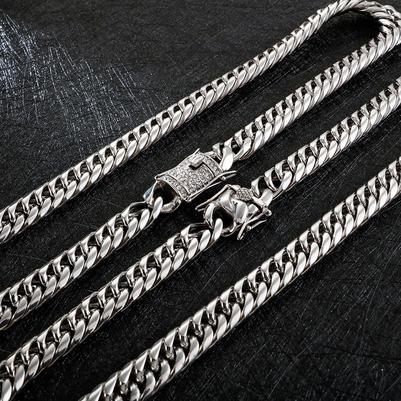 12mm Stainless Steel Cuban Link Chain