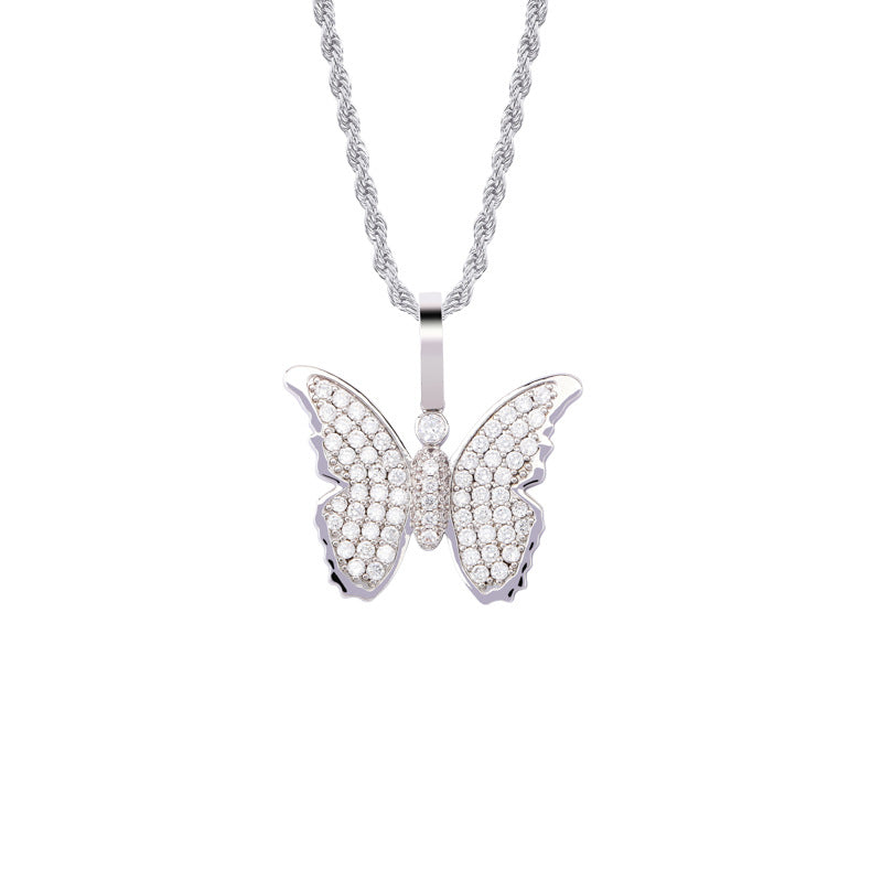 Iced Butterfly Pendant