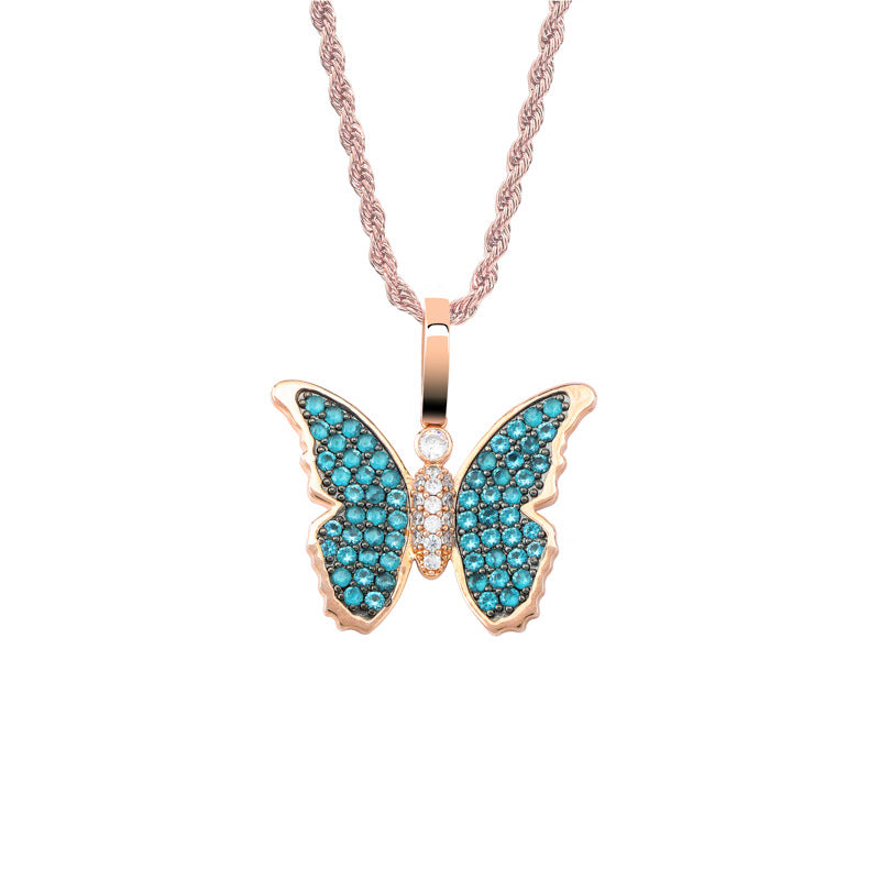 Iced Butterfly Pendant