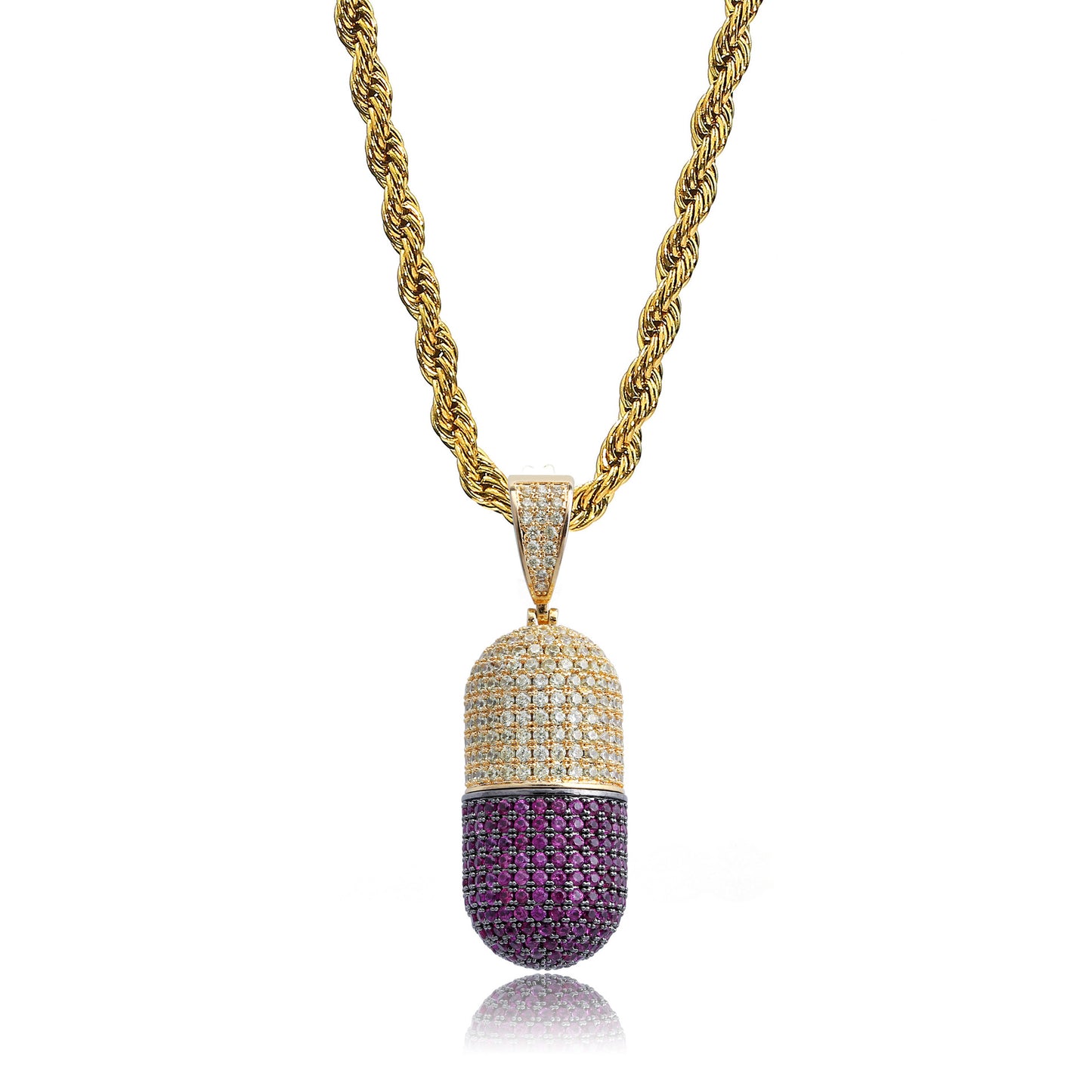 Iced Capsule Hip Hop Pendant