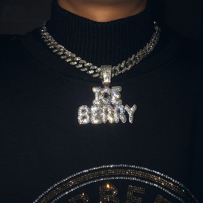 Ice Berry Letters Cuban Chain Hip Hop Pendant
