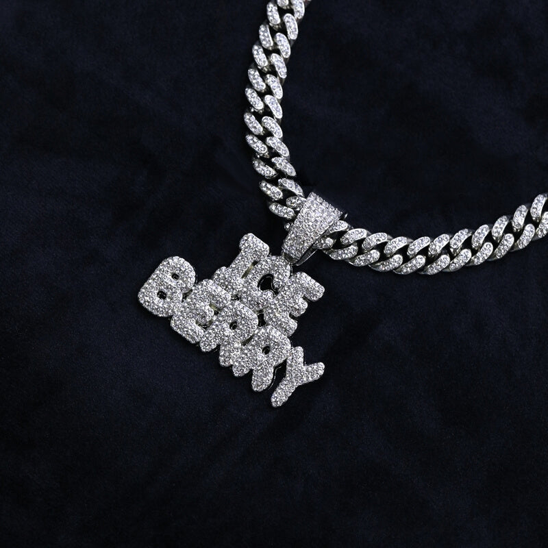 Ice Berry Letters Cuban Chain Hip Hop Pendant