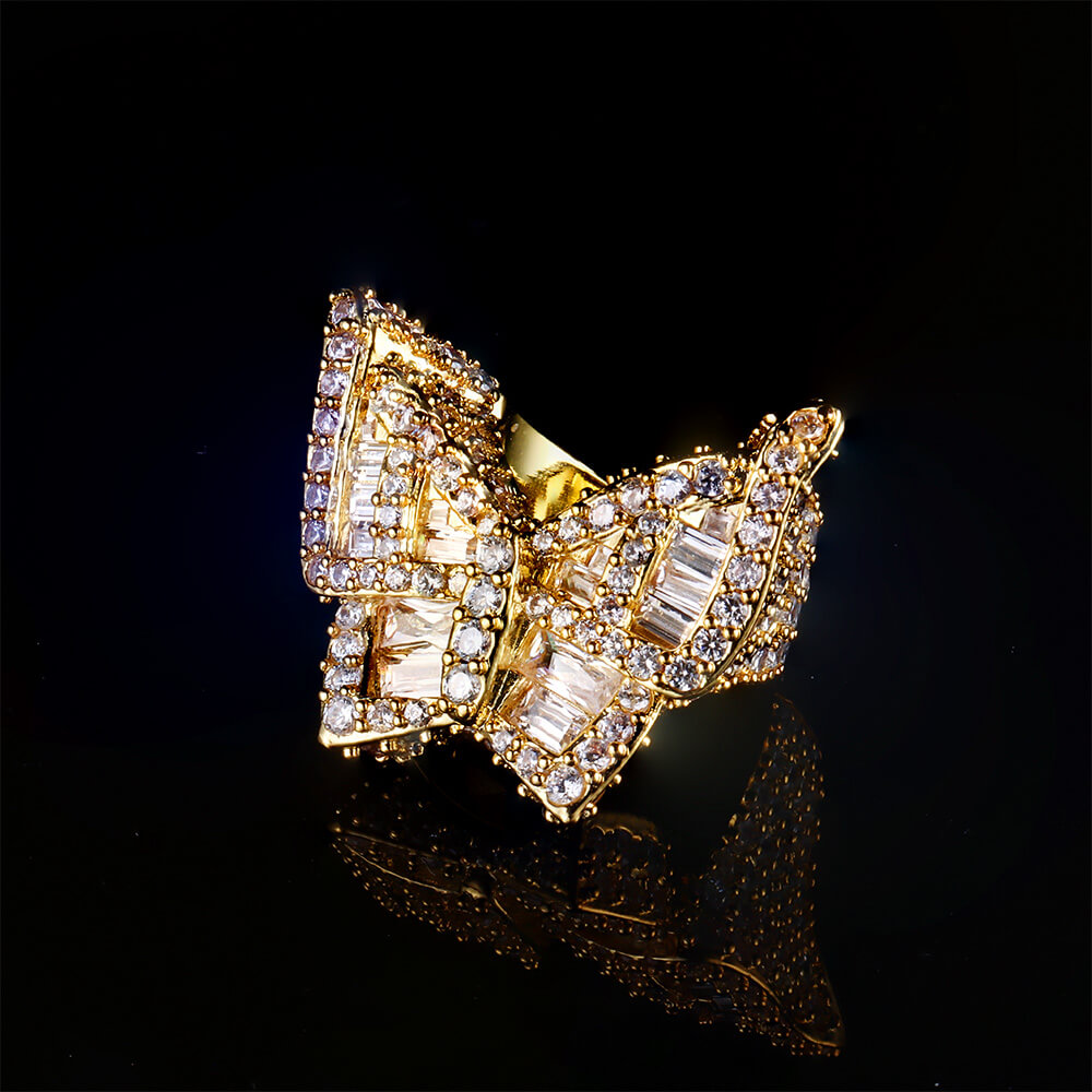 Iced Butterfly Hip Hop Ring