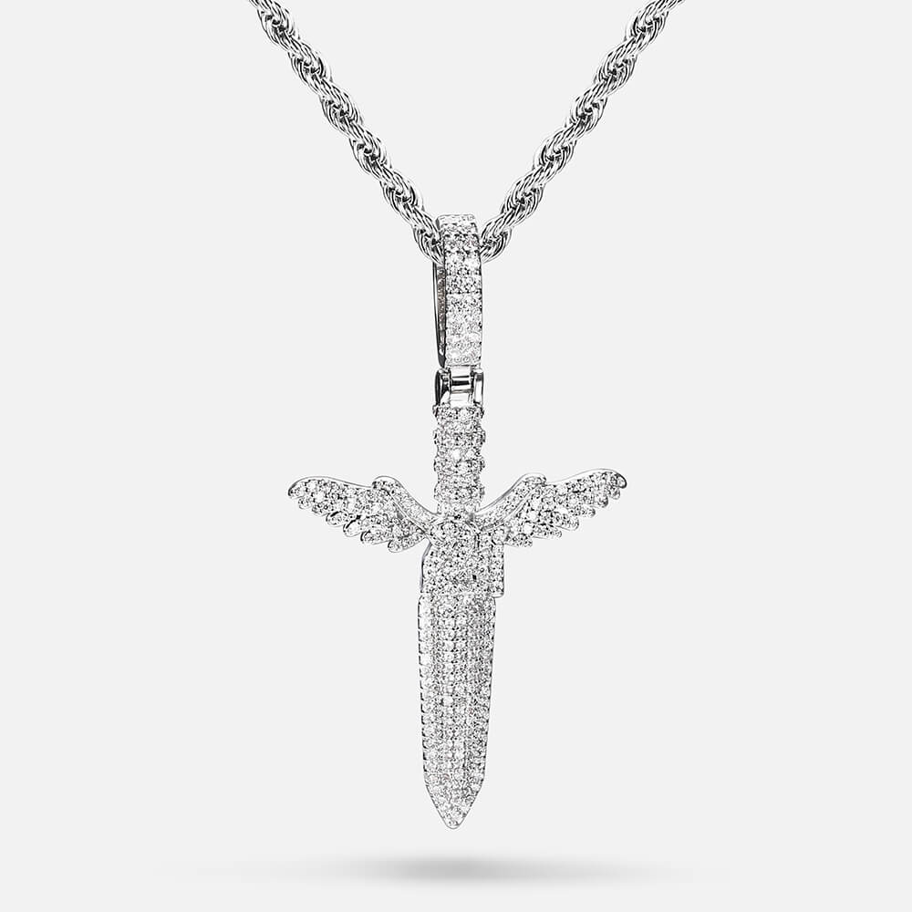 Iced Flying Wings Sword Pendant