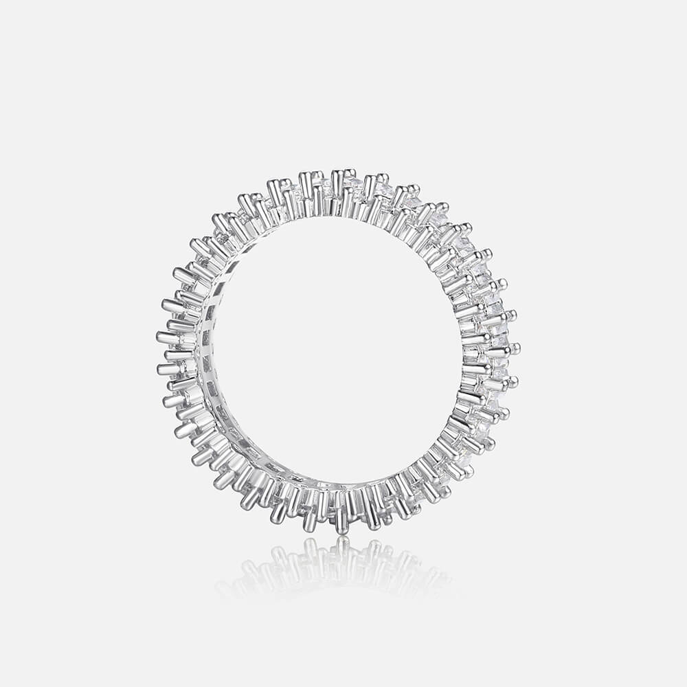 Iced Hiphop Rectangle Gem Ring