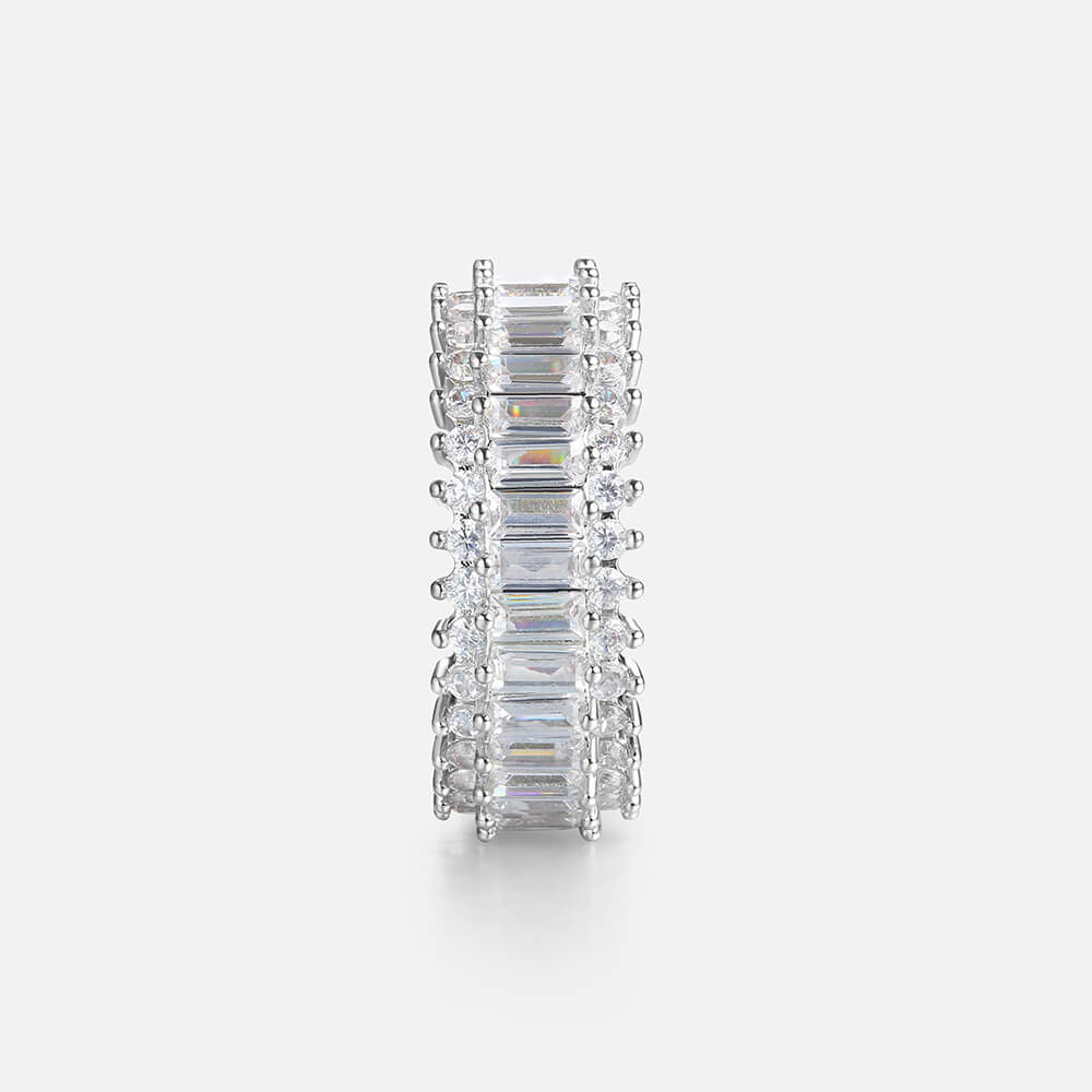 Iced Hiphop Rectangle Gem Ring