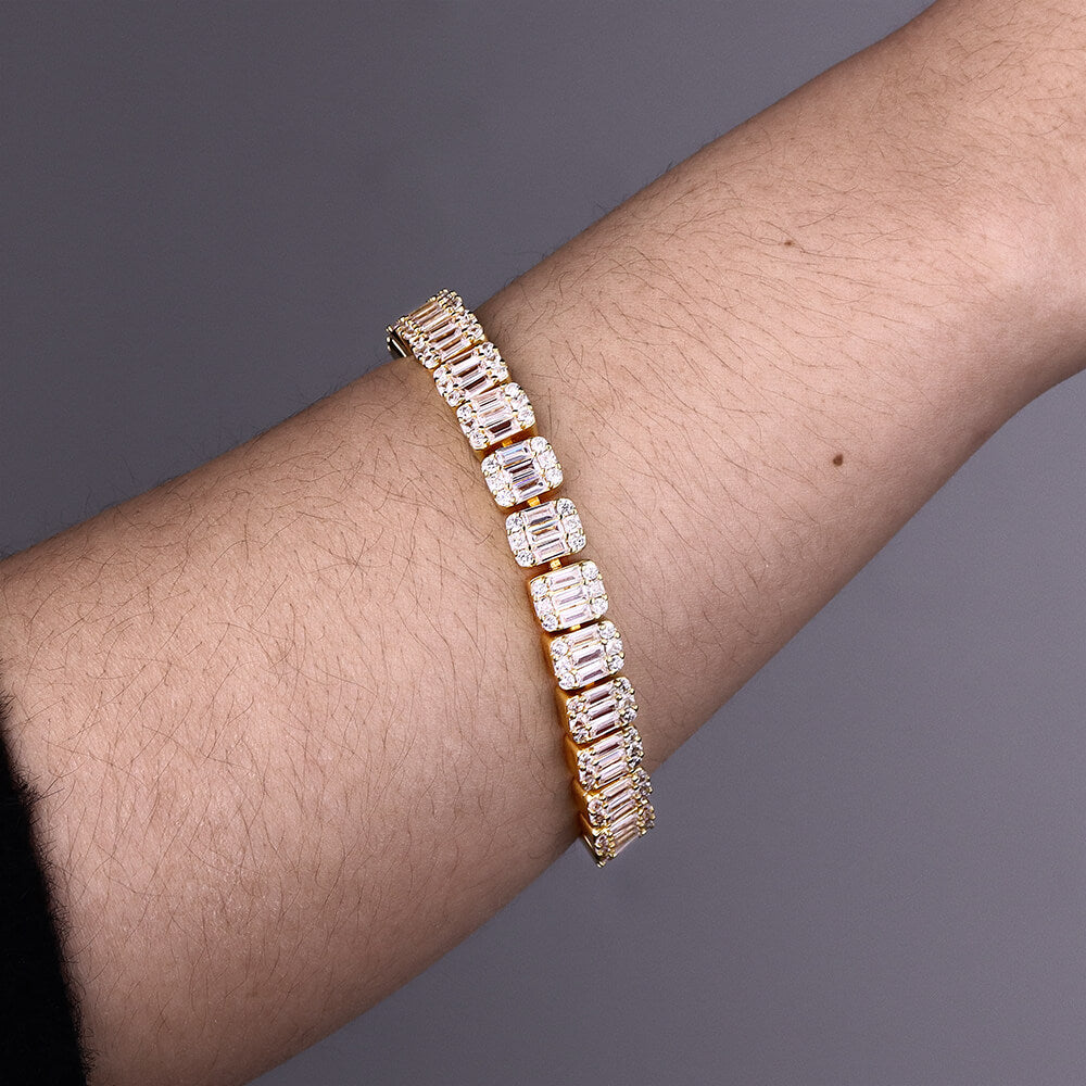 Iced Ladder Cubic Zircon Hip Hop Bracelet
