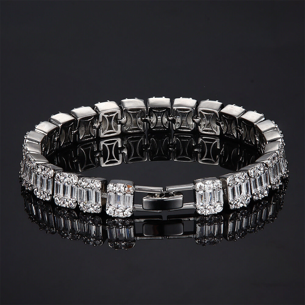 Iced Ladder Cubic Zircon Hip Hop Bracelet