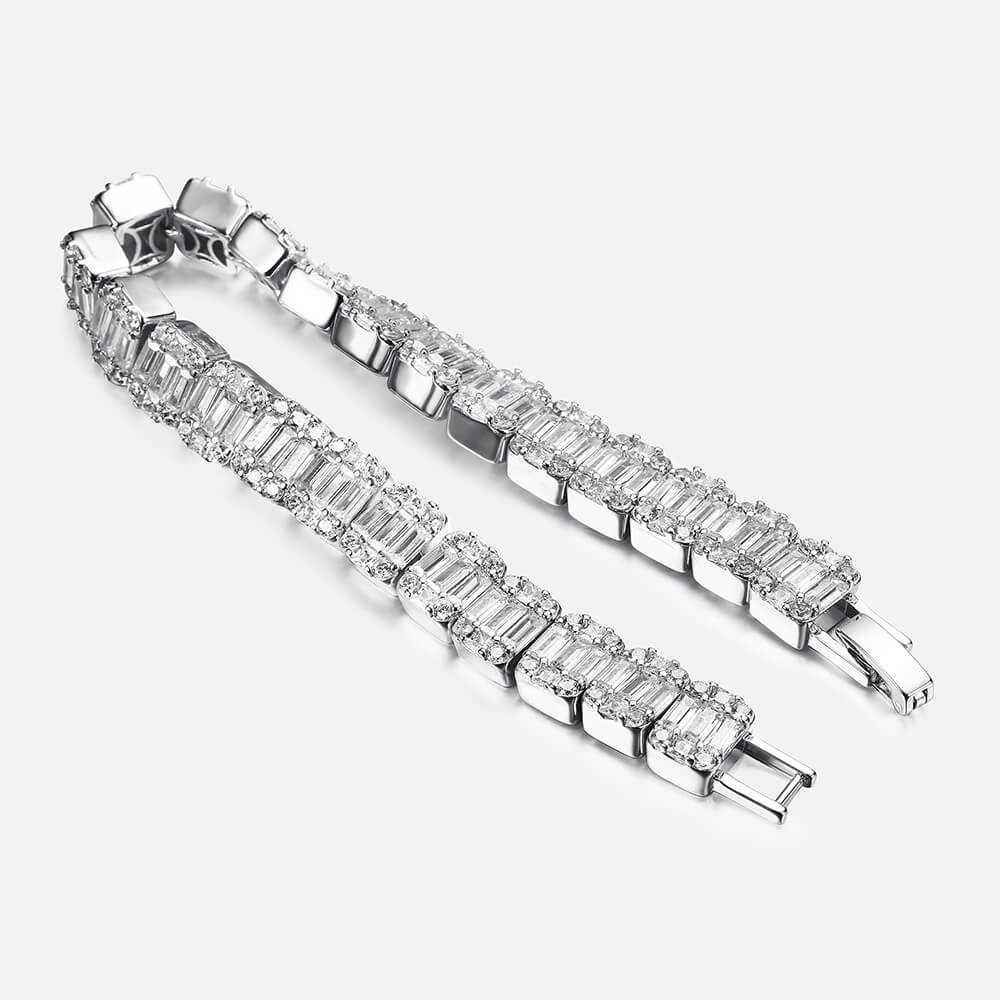 Iced Ladder Cubic Zircon Hip Hop Bracelet