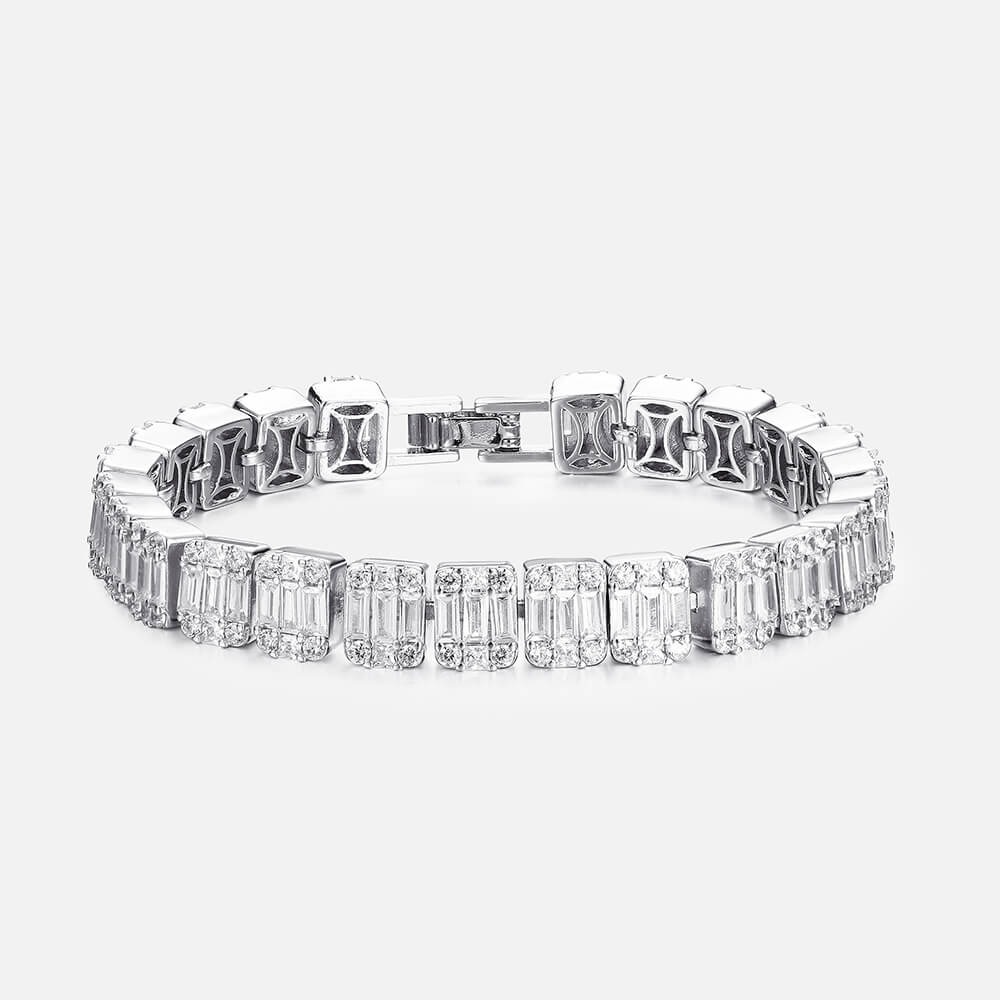 Iced Ladder Cubic Zircon Hip Hop Bracelet