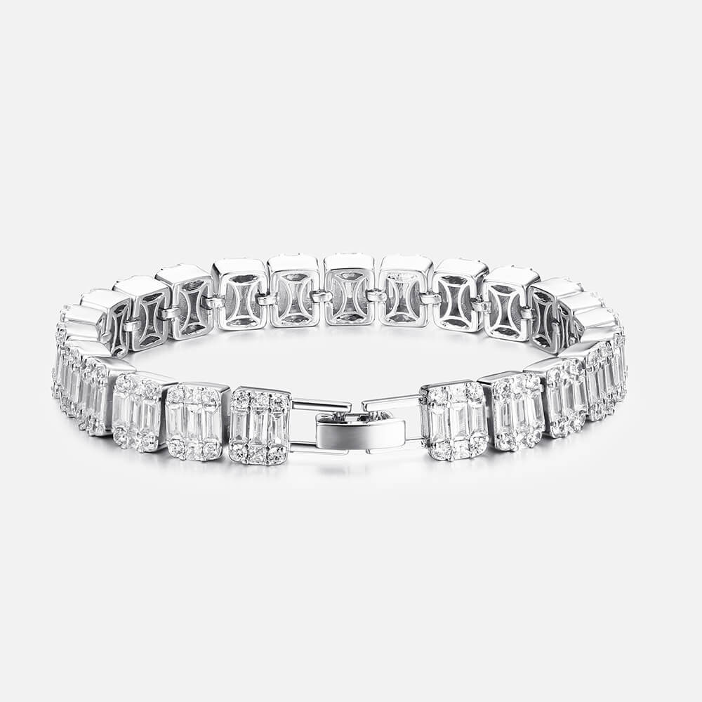 Iced Ladder Cubic Zircon Hip Hop Bracelet