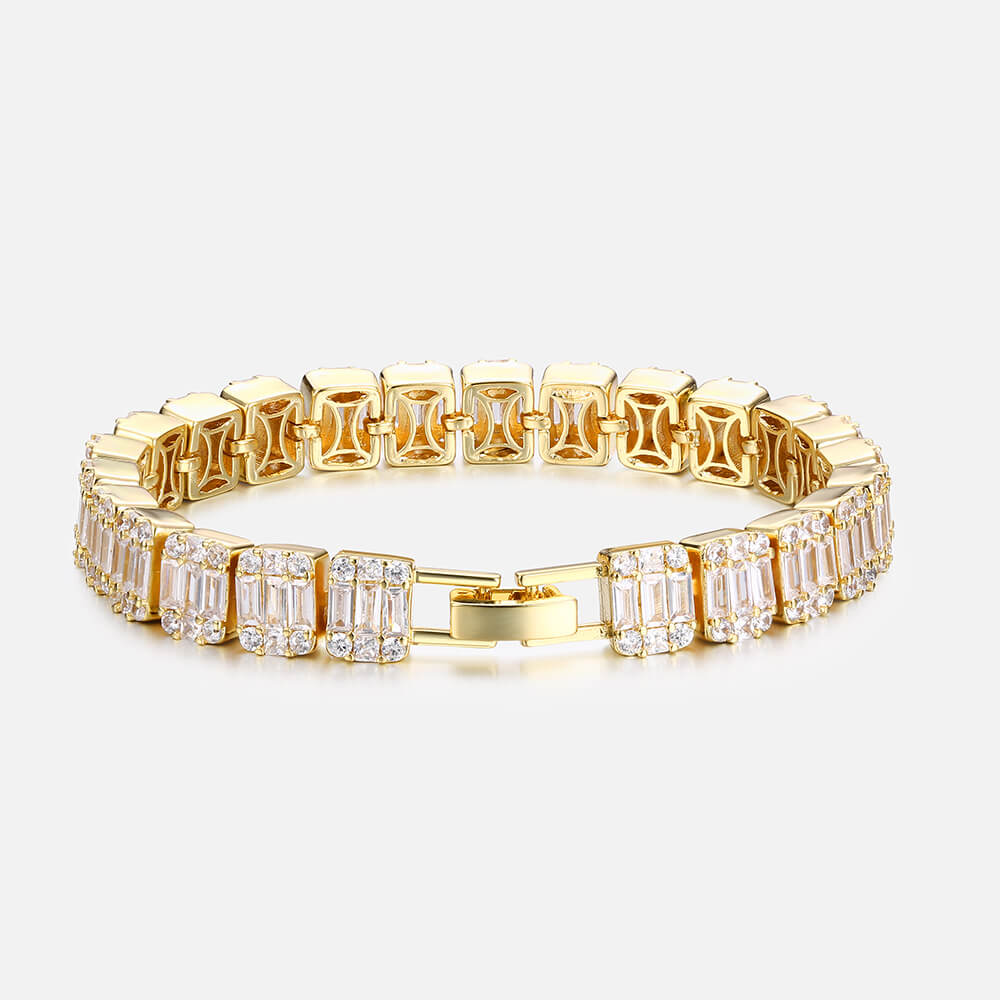 Iced Ladder Cubic Zircon Hip Hop Bracelet