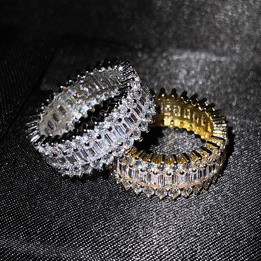 ICED MICRO-INLAID ZIRCON HIP HOP RING