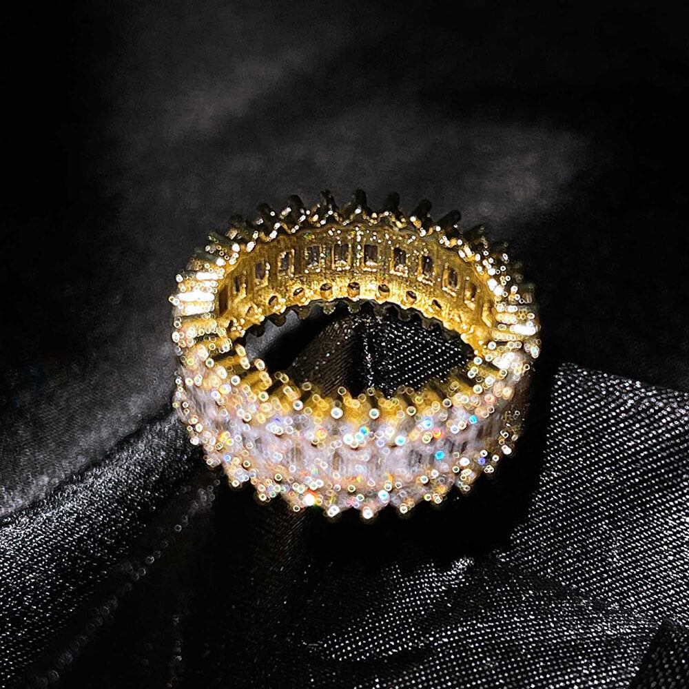 ICED MICRO-INLAID ZIRCON HIP HOP RING