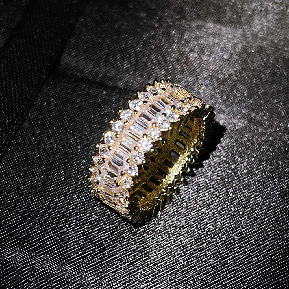 ICED MICRO-INLAID ZIRCON HIP HOP RING