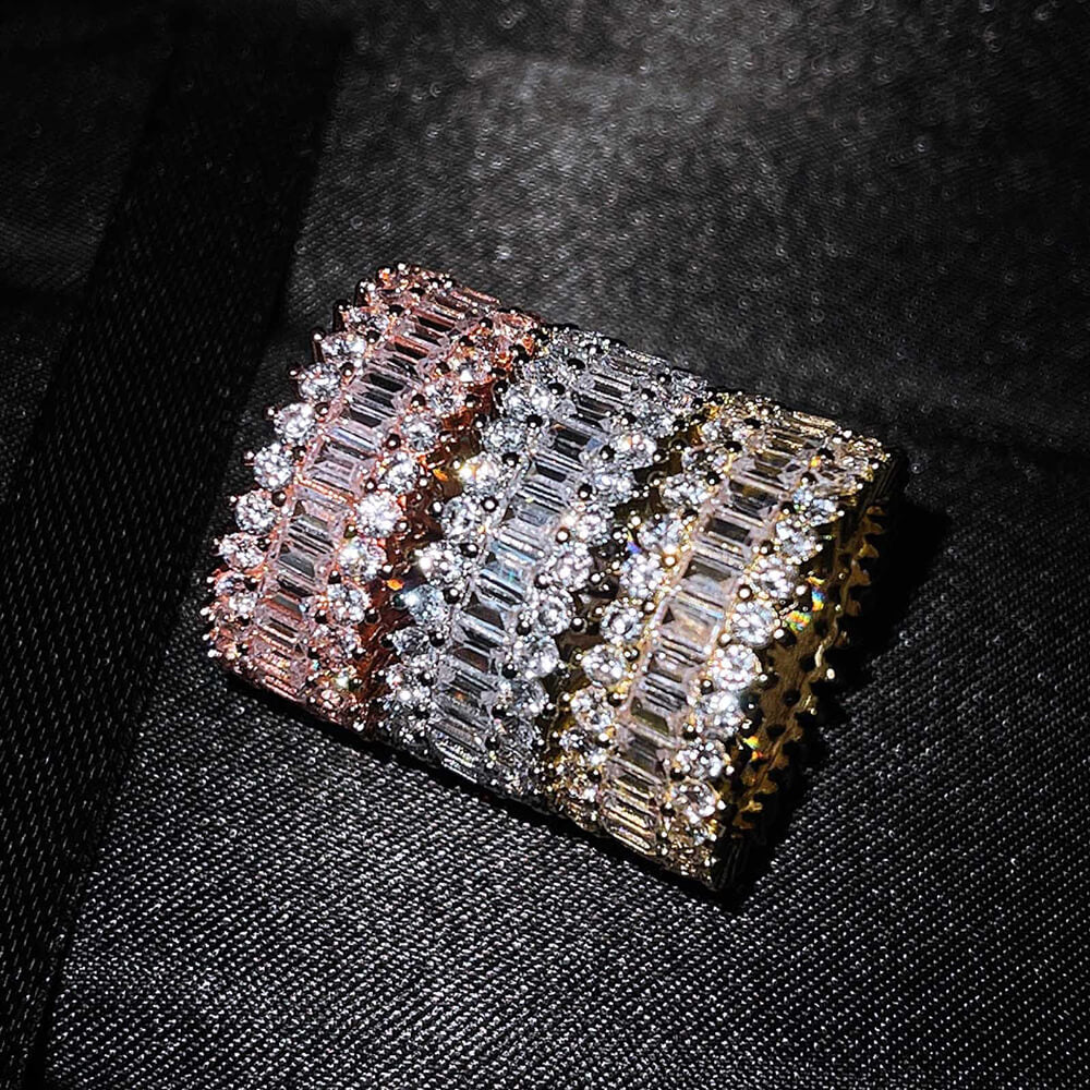 ICED MICRO-INLAID ZIRCON HIP HOP RING