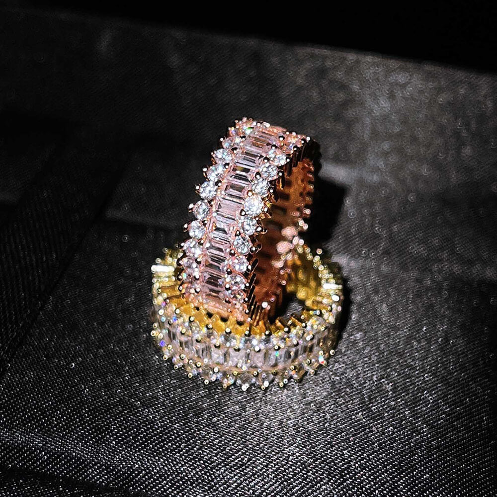 ICED MICRO-INLAID ZIRCON HIP HOP RING