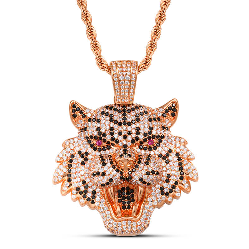 Leopard Head Zircon Hip Hop Pendant