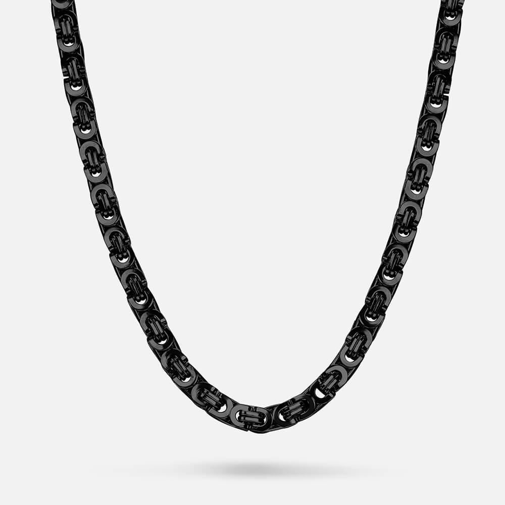 Multi-size Stainless Steel Byzantine Necklace