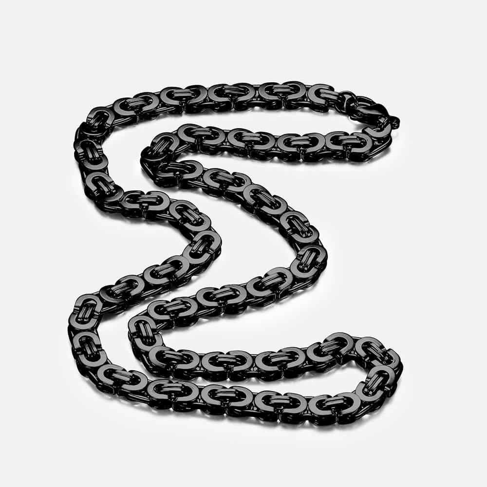 Multi-size Stainless Steel Byzantine Necklace