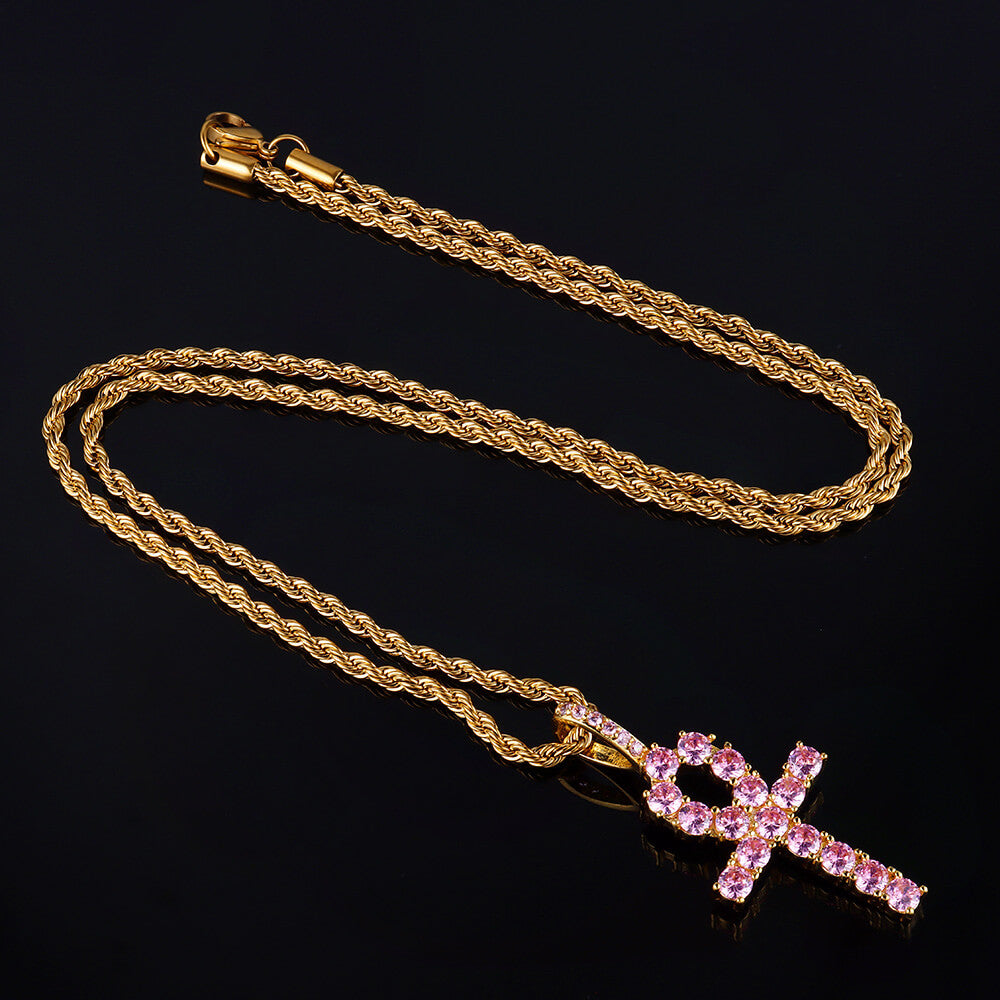 Pink Ankh Pendant