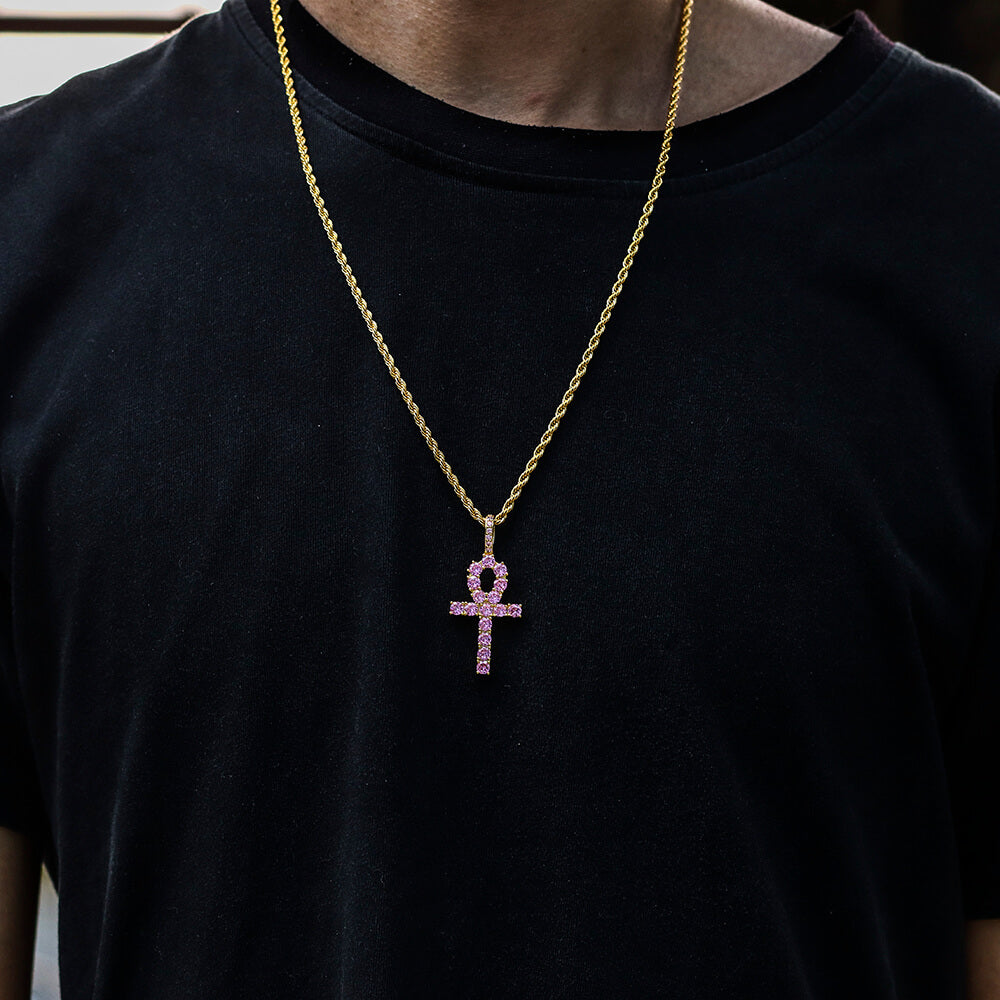Pink Ankh Pendant