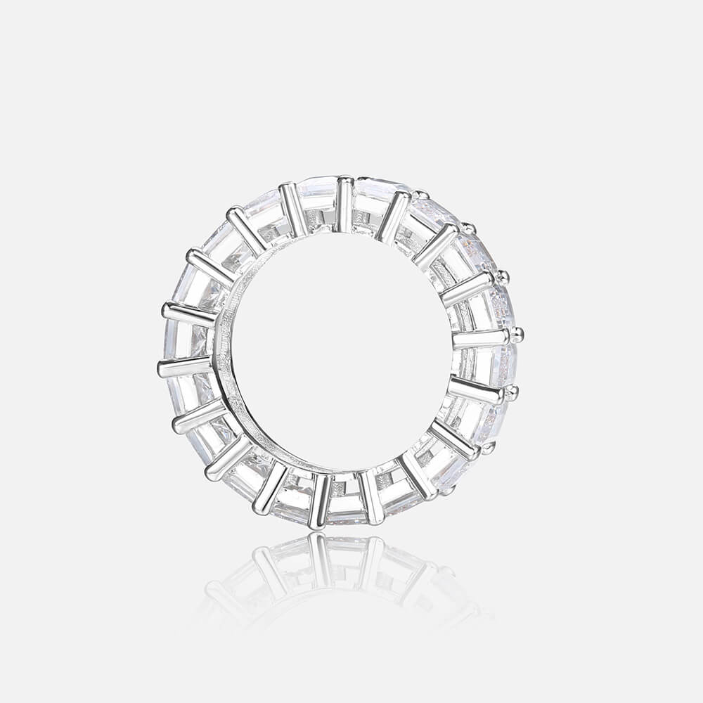 Rectangle Shape Hiphop Full Gems Ring