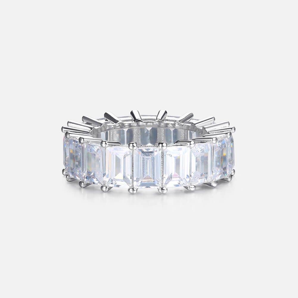 Rectangle Shape Hiphop Full Gems Ring
