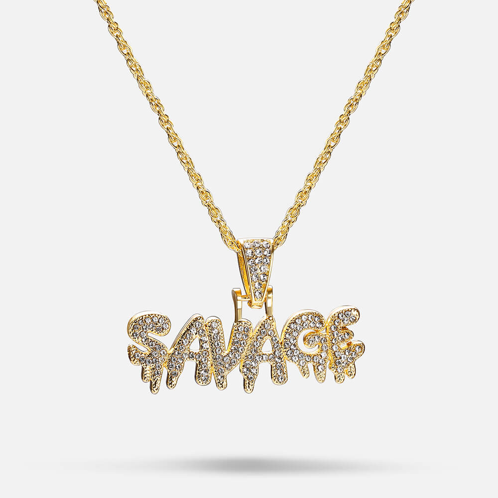 Savage Letters Hip Hop Pendant