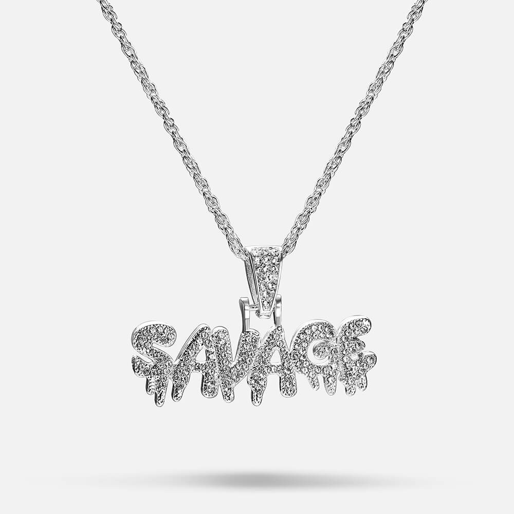 Savage Letters Hip Hop Pendant