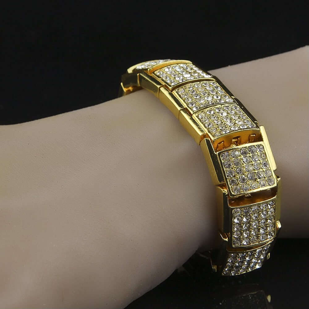 Square Diamond Hip Hop Bracelet