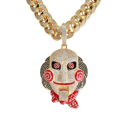 Movie Character Chainsaw Horror Mask Doll Pendant