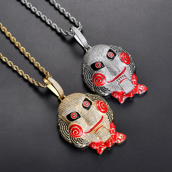 Movie Character Chainsaw Horror Mask Doll Pendant
