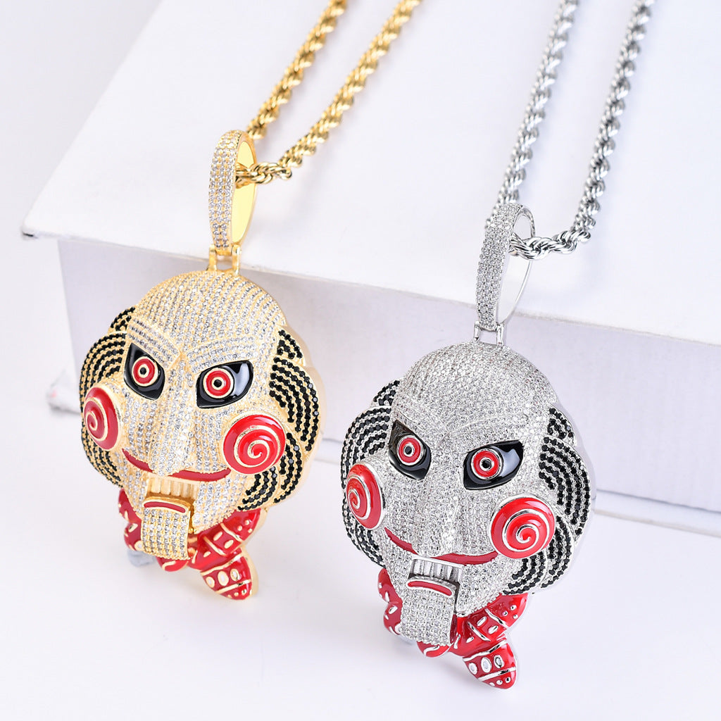 Movie Character Chainsaw Horror Mask Doll Pendant