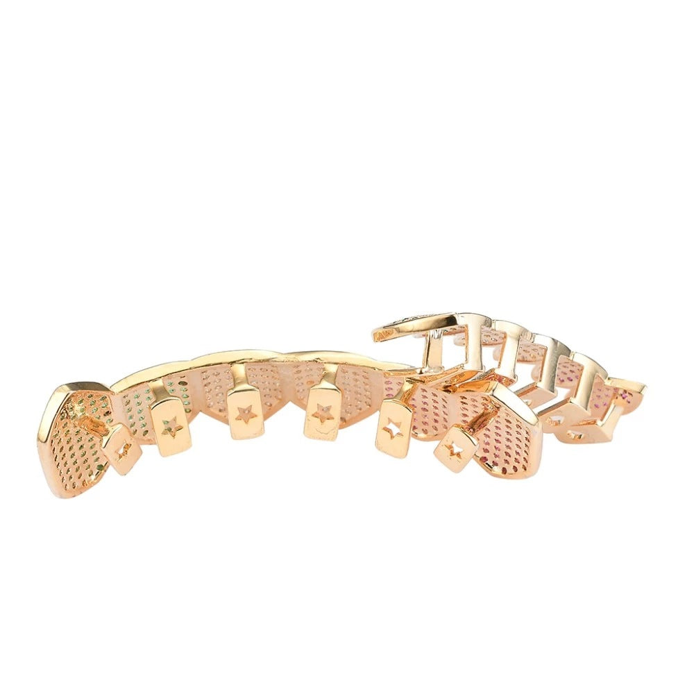 Colorful Micro-inlaid Zircon Hip Hop Grillz