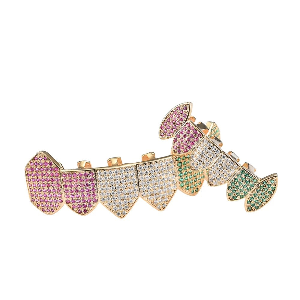 Colorful Micro-inlaid Zircon Hip Hop Grillz