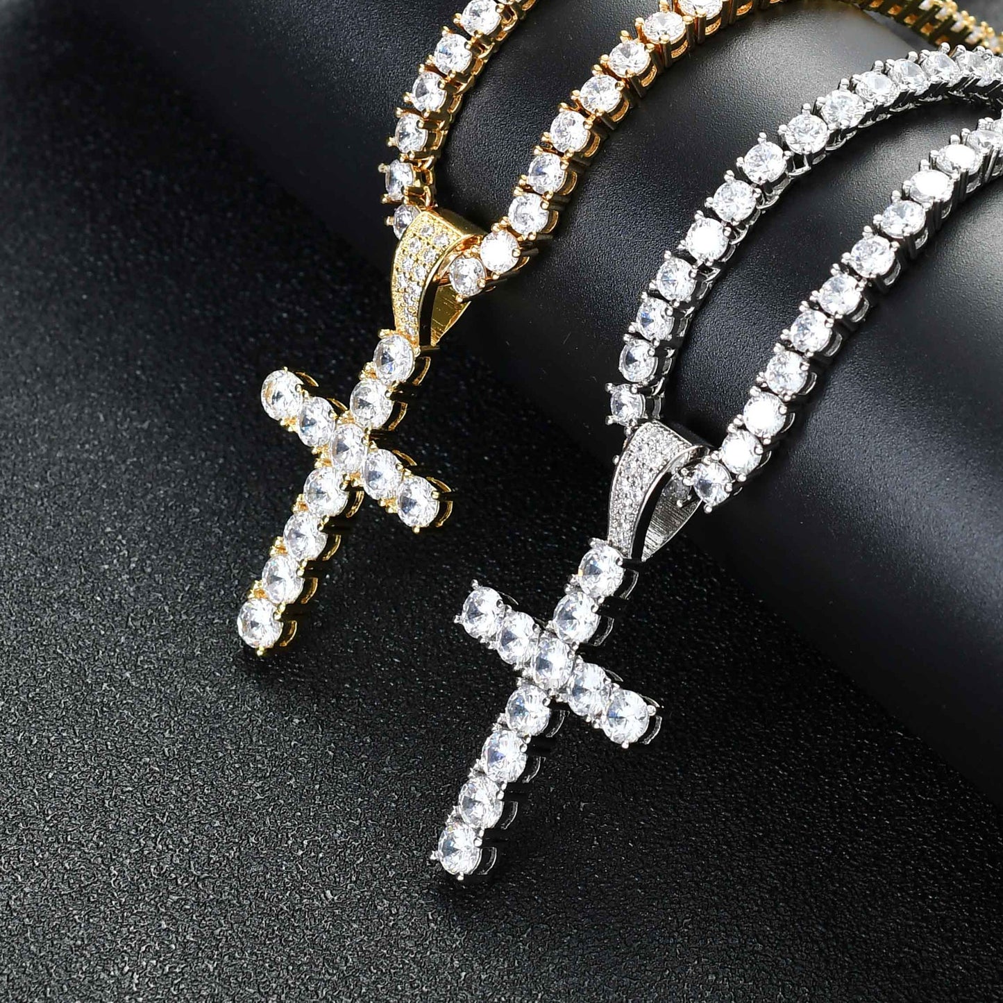 Iced Micro Zircon Cross Pendant