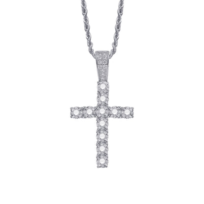 Iced Micro Zircon Cross Pendant