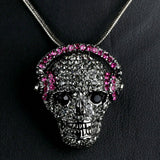Earphone Skull Pendant With Diamonds04 | iceremix.com