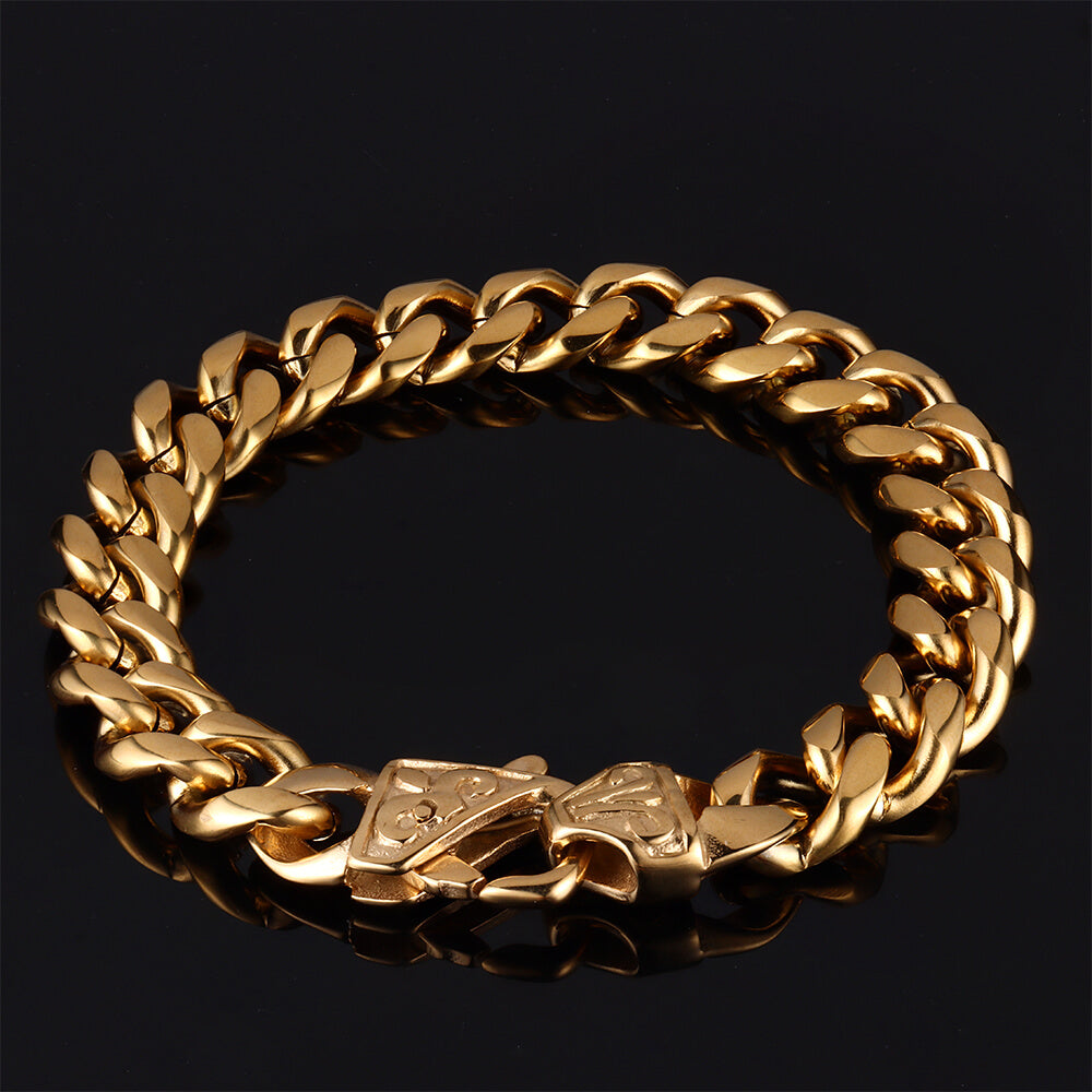 10mm Stainless Steel Cuban Bracelet