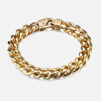 10mm Stainless Steel Cuban Bracelet